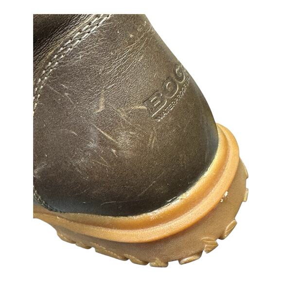 NWOT BOGS Chukka Boots Women'S 9 Pearl Brown Leather Waterproof Booties - Picture 9 of 13